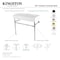 Kingston Brass 39 Porcelain Console Sink with Stainless Steel Legs 8 Centers, WhitePolished Nickel VPB3917W6ST - alternate 3